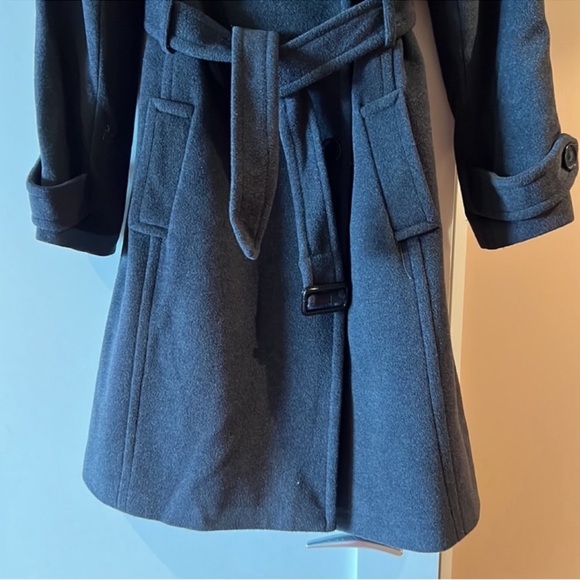 Marc New York Charcoal Grey Double Breasted Wool Coat - Picture 4 of 7